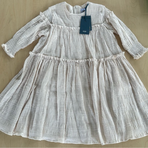 Kipp Textured Dress In Stone - Picture 2 of 10